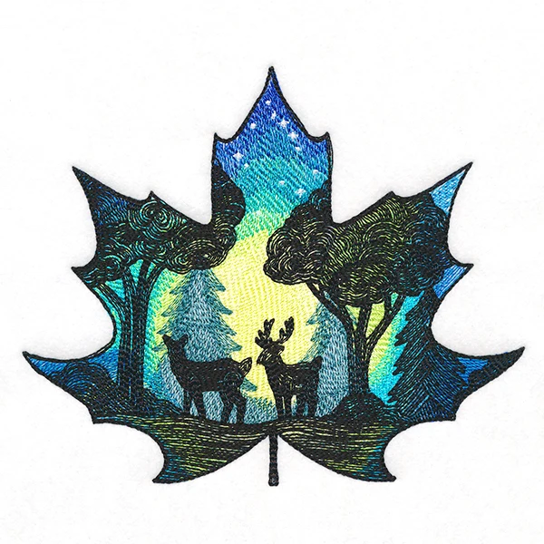 Night Forest Silhouette Scene - Image 2