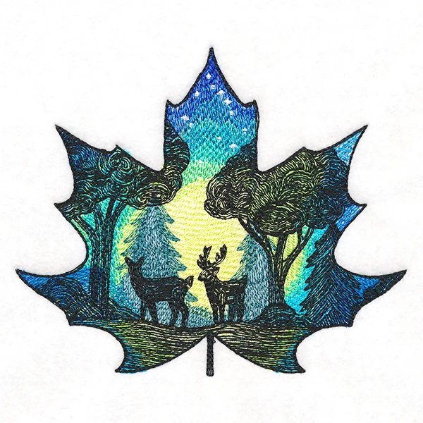 Night Forest Silhouette Scene - Image 3