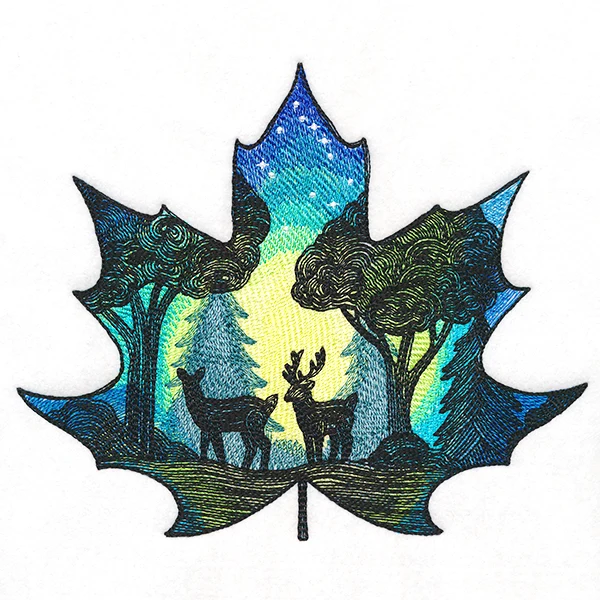 Night Forest Silhouette Scene - Image 5