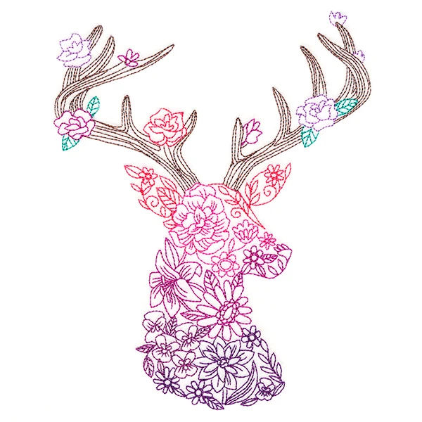 Ombre Blooms Deer - Image 2