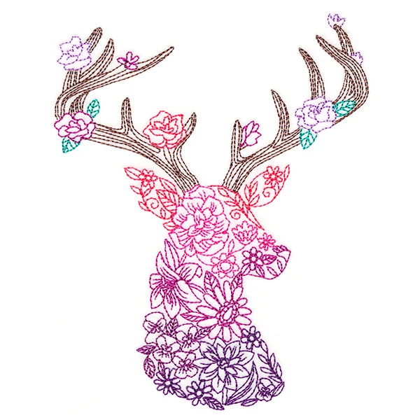 Ombre Blooms Deer - Image 3