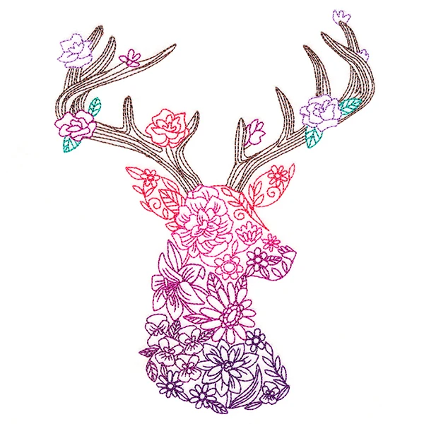 Ombre Blooms Deer - Image 5