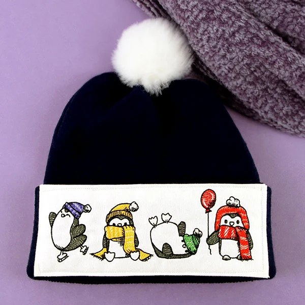 Penguins in Winter Border - Image 2
