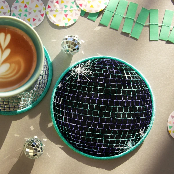 Ready to Party Disco Ball Trivet (In-the-Hoop) - Image 6