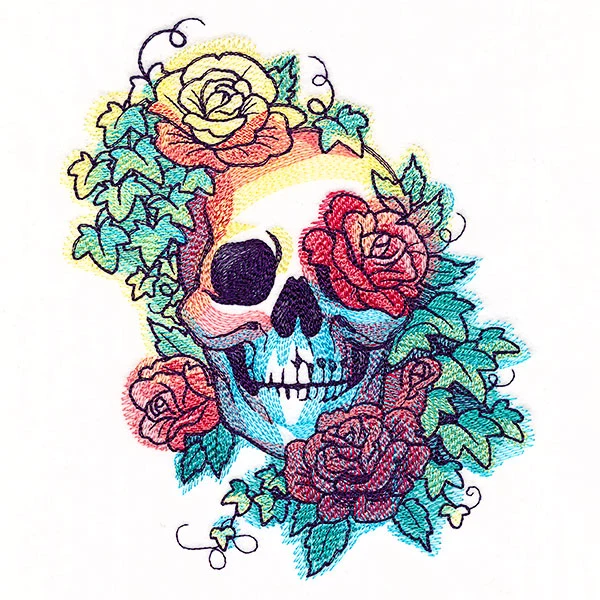 Roses & Rainbows Skull - Image 7
