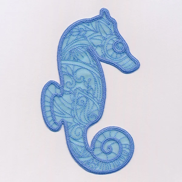 Sea Glass - Seahorse (Freestanding Organza)