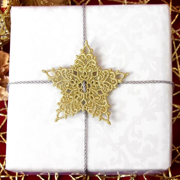 Shimmering Star Gift Topper (Lace) - Image 4