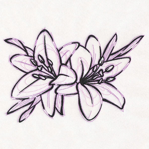 Sketchwork Tiger Lilies - Image 2