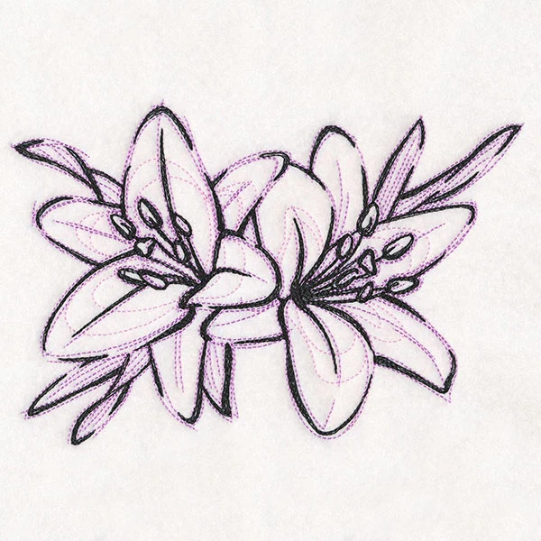 Sketchwork Tiger Lilies - Image 4