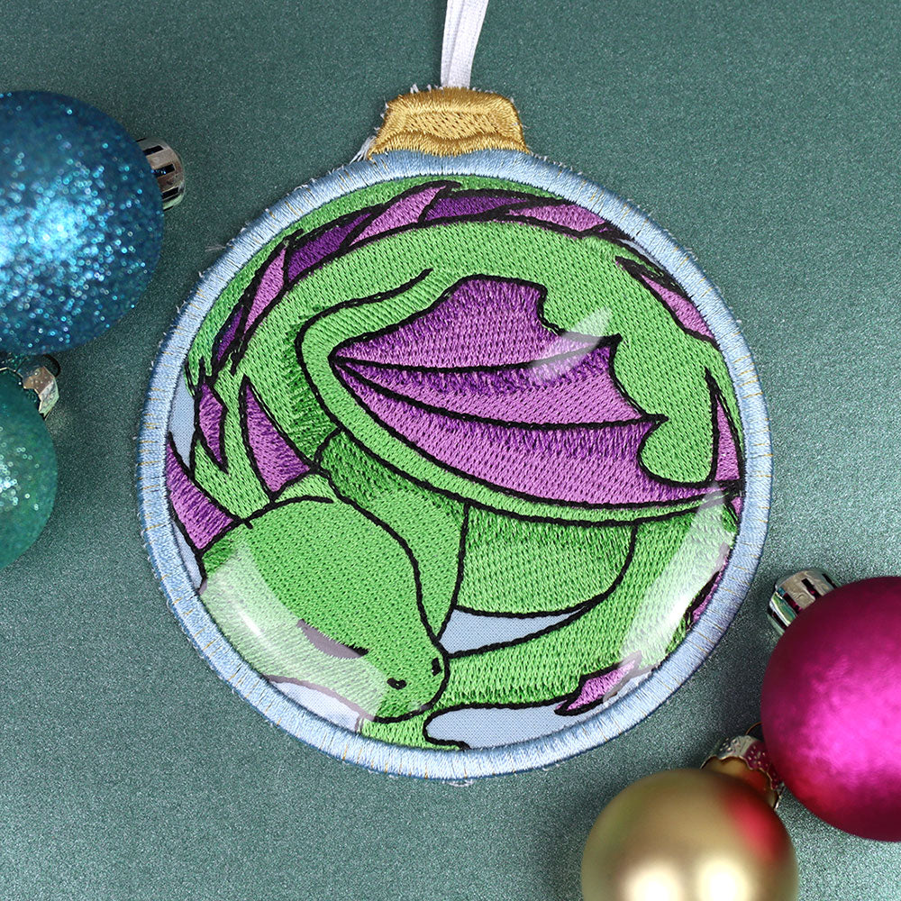 Sleepy Dragon Ornament (Vinyl Applique) - Image 2
