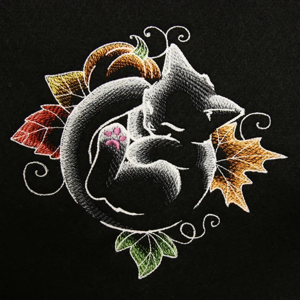 Snoozy Autumn Glow Cat - Image 5