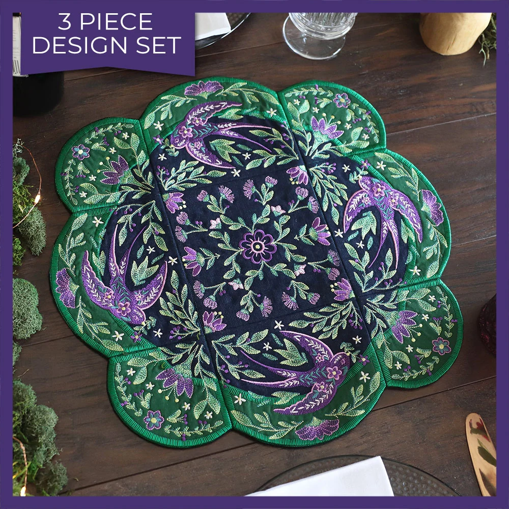Spring Swallow Table Center Set (Applique) - Image 23