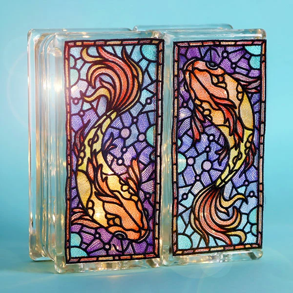 Stained Glass Koi Panel - Image 13