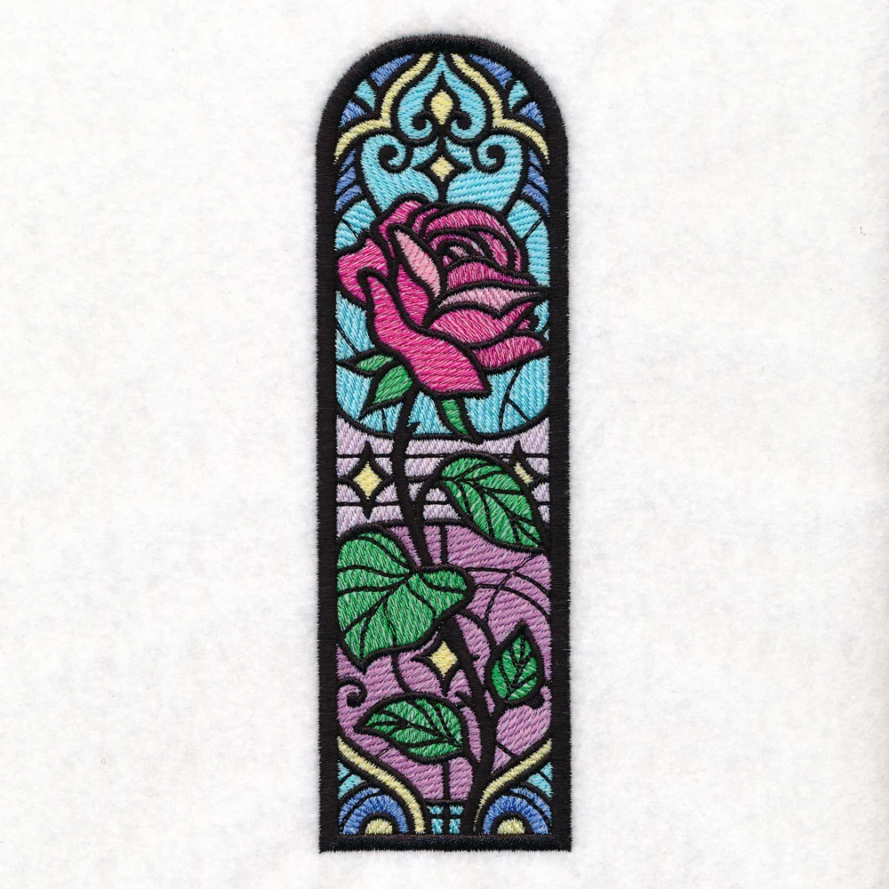 Stained Glass Rose Bookmark (Organza) - Image 5