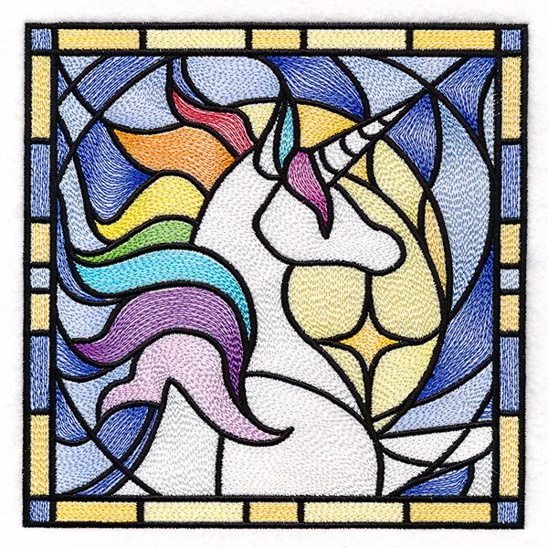 Stained Glass Unicorn Square - Image 3