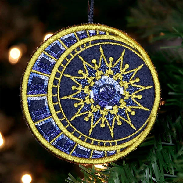 Sun and Moon Celestial Ornament (In-the-Hoop) - Image 2