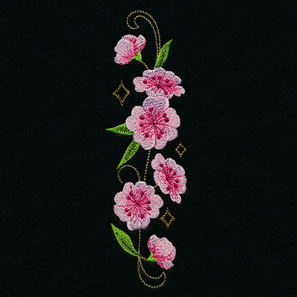 Swirling Gilded Blossoms - Vertical Border - Image 13