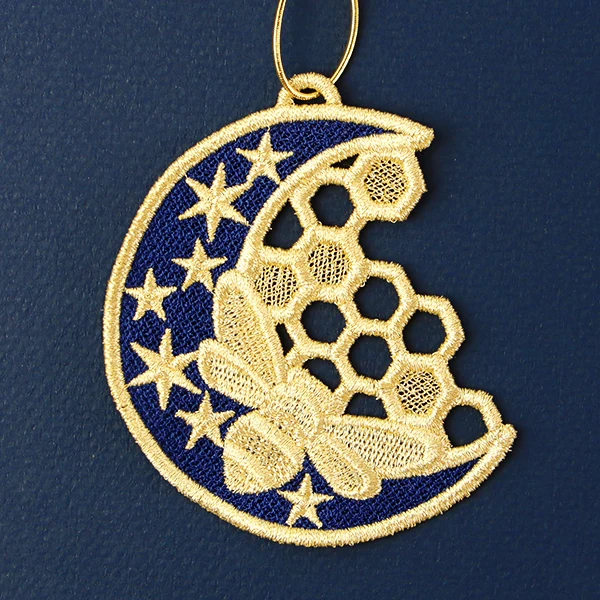 To the Moon Honeybee Ornament (Lace) - Image 6