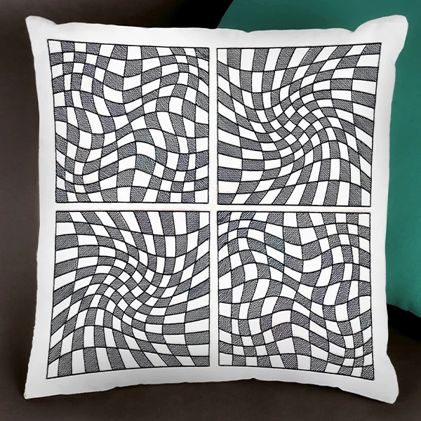Warped Checker Board Optical Illusion Square 1 - Image 4