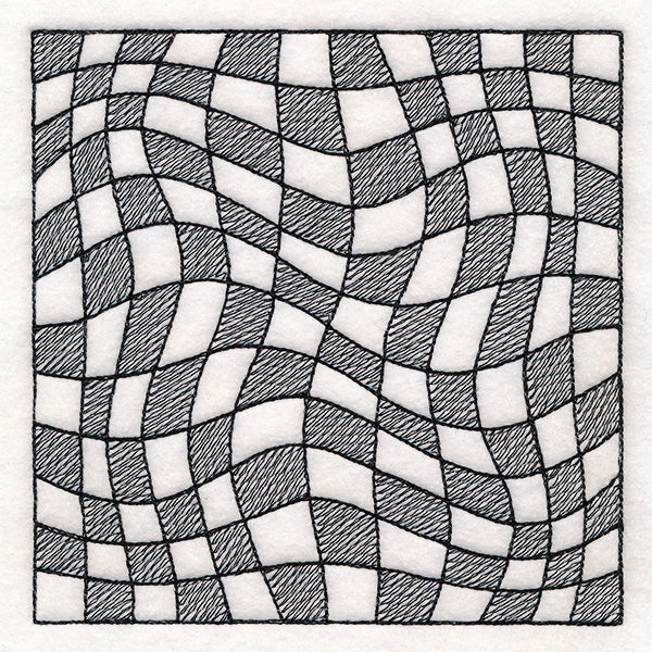 Warped Checker Board Optical Illusion Square 2 - Image 5