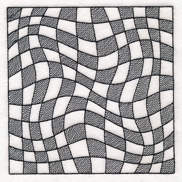 Warped Checker Board Optical Illusion Square 2 - Image 9