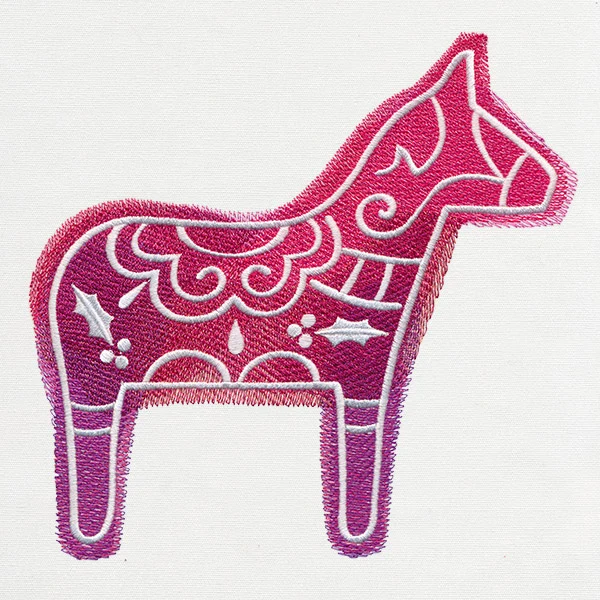 Watercolor Christmas - Dala Horse