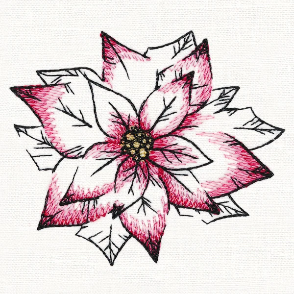 Watercolor Poinsettia - Image 4