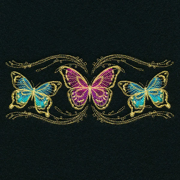 Whimsical Mask Motif - Fluttering Butterflies