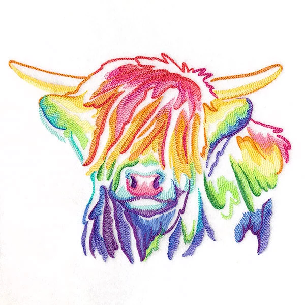 Wild Rainbow Highland Cow - Image 10