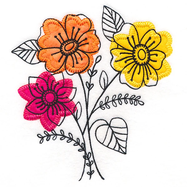 Wildflower Bouquet (Applique) - Image 3
