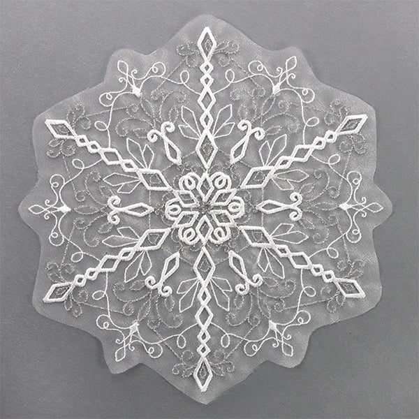 Winter Snowflake Doily (Freestanding Organza) - Image 2