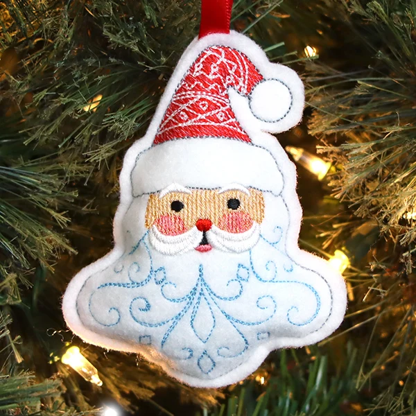 Wintertime Santa Ornament (In-the-Hoop) - Image 5