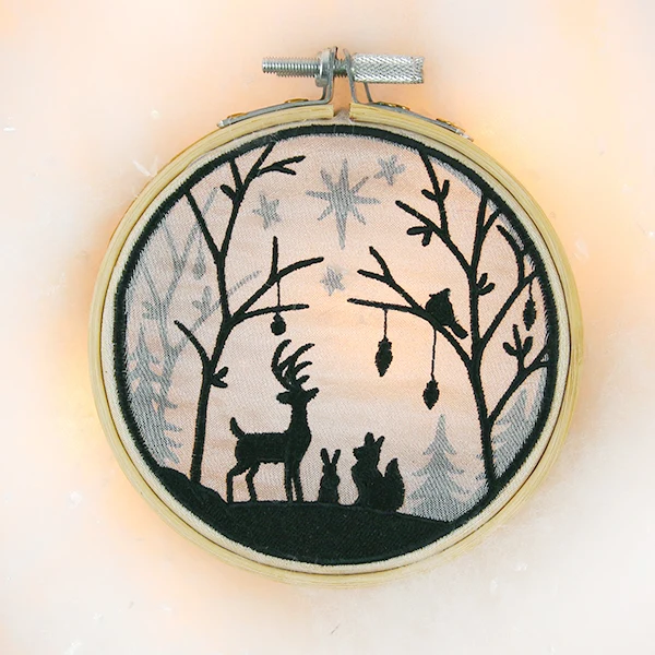 Woodland Yuletide Shadowbox (Organza) - Image 3