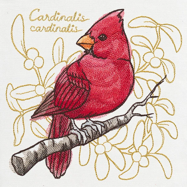 Yuletide Medley - Painted Cardinal - Image 6